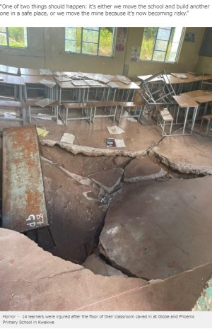 【海外発！Breaking News】小学校の教室の床が突然陥没、呑み込まれた生徒17人が重軽傷（ジンバブエ）