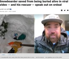 【海外発！Breaking News】頭から生き埋めで“死”を覚悟したスノーボーダー、スキーヤーが発見し見事救出（米）＜動画あり＞
