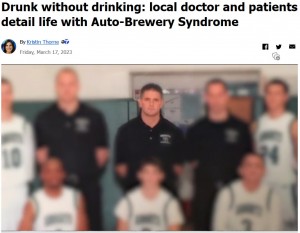 仕事、家、車を失い、飲酒運転による2度の逮捕のせいで次の仕事も見つからなかったマークさん。体内でアルコールが生成されてしまう“自動醸造症候群”と診断された（画像は『ABC7 New York　2023年3月17日付「Drunk without drinking: local doctor and patients detail life with Auto-Brewery Syndrome」』のスクリーンショット）