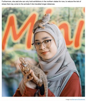 【海外発！Breaking News】エキゾチックアニマルに魅了された女性、移動式動物園を運営して愛するペットを公開（マレーシア）＜動画あり＞