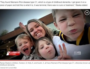 【海外発！Breaking News】3人の子全員が認知症に似た難病で「20歳まで生きられない」と言われた母親、思いを語る（豪）＜動画あり＞