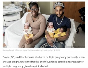 【海外発！Breaking News】6年前に双子を出産した母親が3つ子を出産「すべて自然妊娠で授かった」（米）