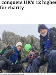 【海外発！Breaking News】小児ホスピスの寄付を集めるため登山を始めた6歳男児、英国最高峰など12の山を制覇（英）