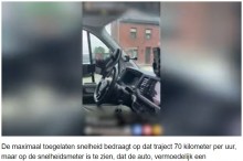 【海外発！Breaking News】時速150キロで走行したドライバーの「足でハンドル操作」に警察動く（ベルギー）