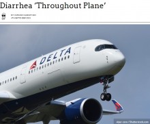 【海外発！Breaking News】米デルタ航空が「バイオハザード」で緊急着陸、原因は乗客の下痢！＜動画あり＞