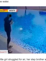 【海外発！Breaking News】プールで溺死した4歳女児、監視カメラには傍観する義兄の姿が（マレーシア）＜動画あり＞