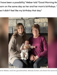 【海外発！Breaking News】自分と母親の誕生日に女児を出産　3世代が偶然同じ誕生日になり驚き（米）