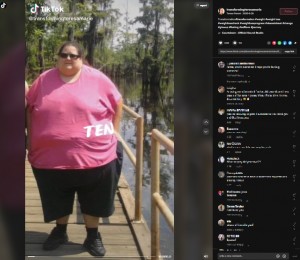 体重が270キロ超で自力で立つことさえできなくなった米カリフォルニア州在住の女性。4年半かけて167キロの減量に成功していた（画像は『Teresa Parent　2020年6月26日付TikTok「Transformation ＃transformation」』のスクリーンショット）