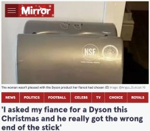 【海外発！Breaking News】クリスマスプレゼントにダイソン製品をリクエストした女性、受け取ったものに困惑（英）