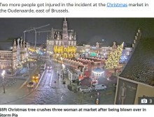 【海外発！Breaking News】高さ20m、重さ5トンのクリスマスツリーが倒れる　下敷きになった63歳女性死亡（ベルギー）＜動画あり＞