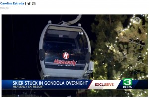 【海外発！Breaking News】スキー場で捜索願が出された女性、ゴンドラに15時間も閉じ込められていた（米）