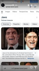 カニエが公開した映画『007』シリーズに登場する悪役“ジョーズ”の写真。鋼鉄で覆われた歯を見せている（画像は『Ye　2024年1月17日付Instagram』のスクリーンショット）