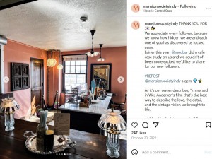 カップルは数日後に寄付を申し出たが、カフェは謝罪の言葉もないことに納得いかず、プライベートイベント用の正規料金の請求書を送ったという（画像は『Mansion Society　2022年10月20日付Instagram「THANK YOU FOR 3k!」』のスクリーンショット）