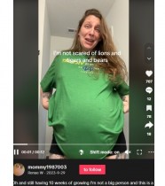 【海外発！Breaking News】7人目妊娠の女性、超巨大で垂れたお腹を披露　「妊娠60週？」と話題に（米）＜動画あり＞