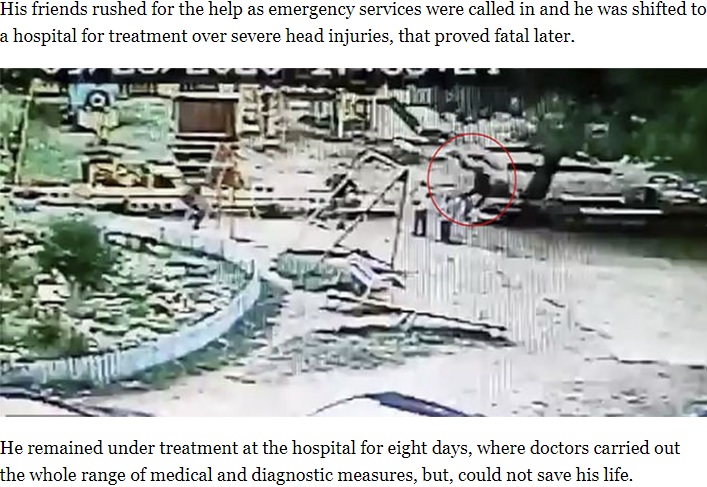 ロシアの公園で2020年9月、ブランコを360度回転させて遊んでいた9歳の男児が宙に放り出された。男児は頭から地面に叩きつけられ、8日後に死亡していた（『ARY News　「Boy dies as 360-degree spins on playground swing go horribly wrong」』より）