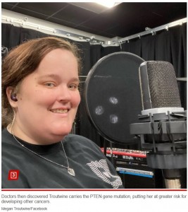 現在は経過観察中だというメーガンさん。モーフィットがんセンターの職員として働いている（『New York Post　「How a Florida woman’s NYC selfie led to her brain tumor diagnosis」（Megan Troutwine/Facebook）』より）