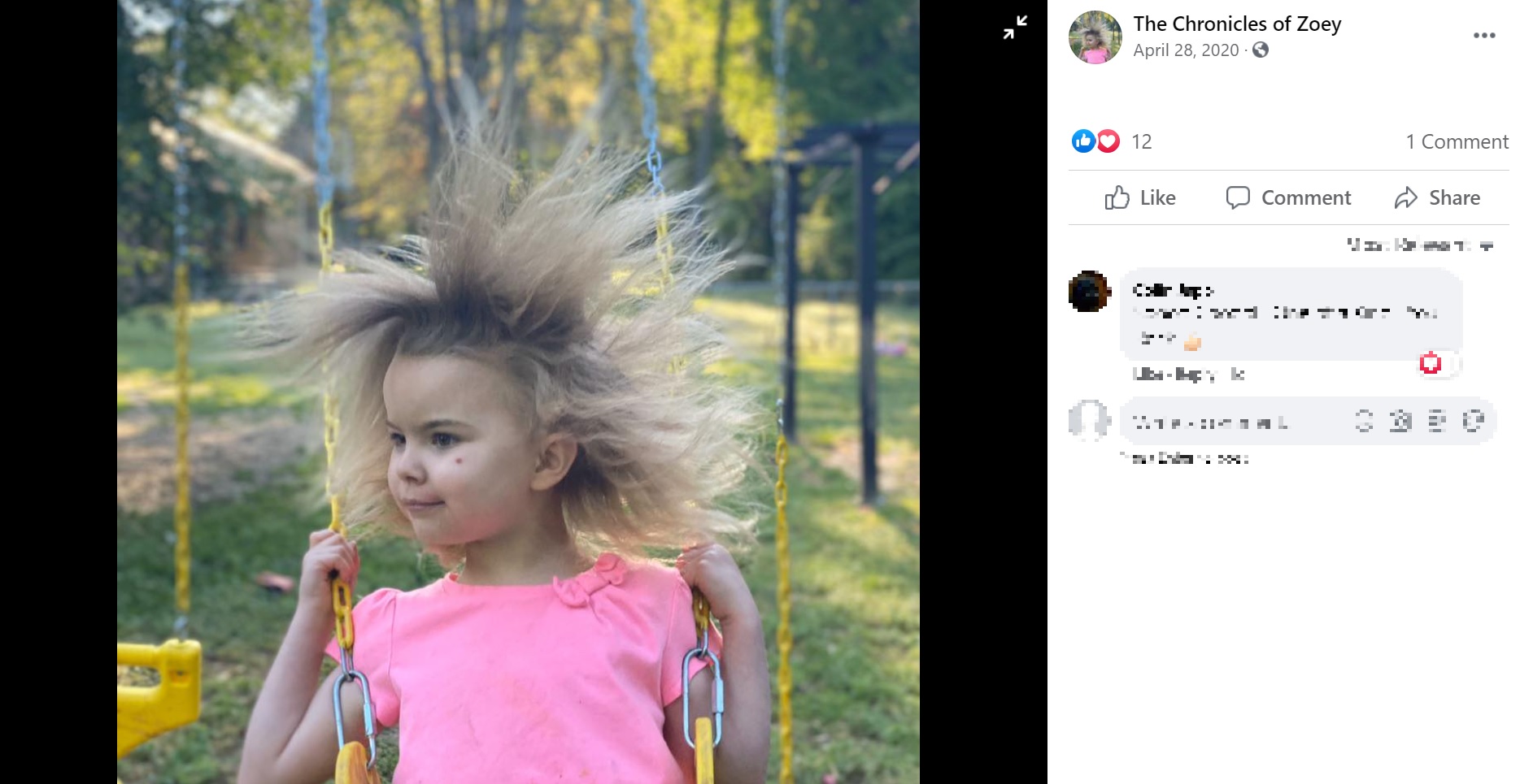 米アラバマ州在住のゾーイちゃん（5）も「櫛でとかせない頭髪症候群」だ。2021年、メディアのインタビューに応じた母親は「UHSを多くの人に知ってもらえると嬉しく思います」と話していた（『The Chronicles of Zoey　Facebook』より）