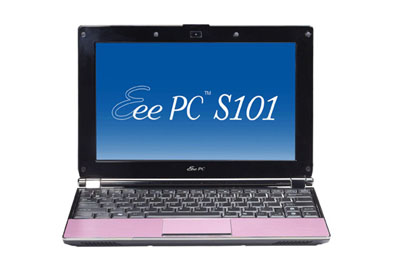ASUS、冬季限定カラー「スパークリングピンク」のモバイルツール「Eee PC S101」を限定発売